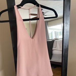 Low cut open back tank